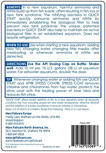 Quick Start Freshwater & Saltwater Aquarium Nitrifying Bacteria (16-Ounce)