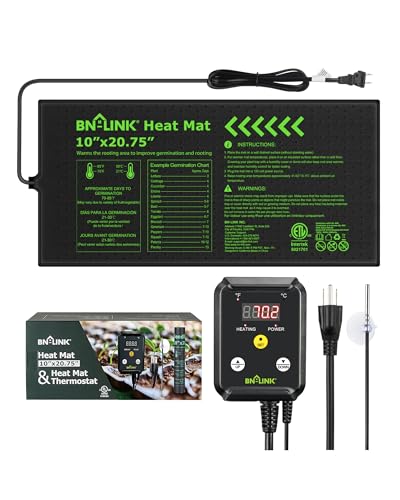 10" x 20.75" Seedling Heat Mat with Thermostat Controller Combo Set (10x20.75 Heat Mat with Thermostat)