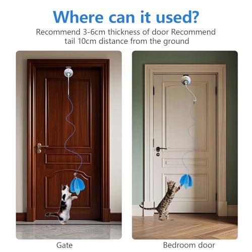 Cat Toys Hanging Door Electric and Moving Ball (white+ball)