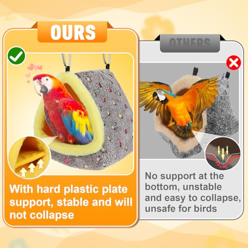 Large Winter Warm Bird Nest House with Support Board for Cage (Large)