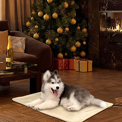 Pet Heating Pad (Beige / 35.0"L x 24.0"W x 0.6"Th)