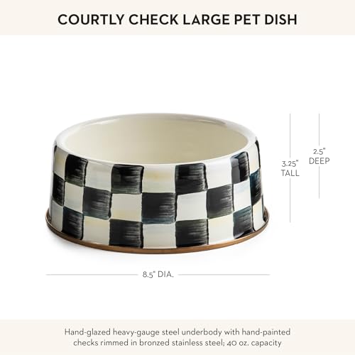 Enamel Pet Dish (Courtly Check / Large)