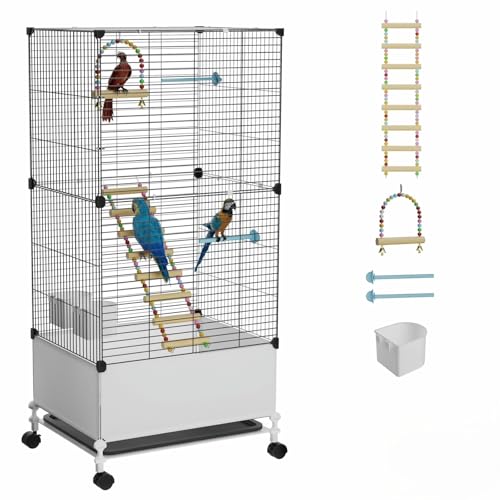 Large Flight Bird Cage (14.2"L x 18.5"W x 39.4"H)