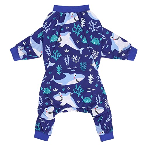 Dog Pajamas One Piece Light Comfy Pjs Pet Costume M (X-Large / Sharks)