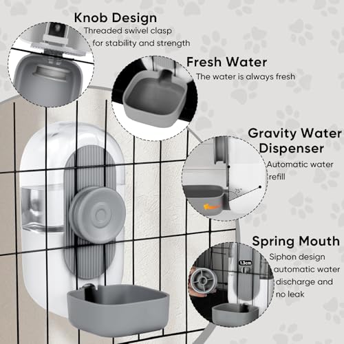28oz Rabbit Water Bottle Dispenser (Gray)