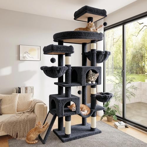 82 inch Cat Tree Tower (Dark Grey)