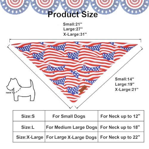 American Flag Dog Bandana (Large / Flag-1)