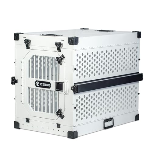 Collapsible Dog Crate (White Snowfall / 30.3"L x 20.4"W x 22.3"H)
