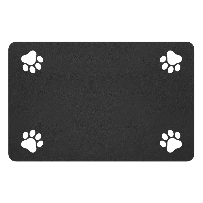 Pet Feeding Mat (Black / 24"L x 16"W)