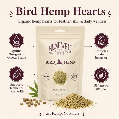 Organic Hemp Hearts for Birds (1 Pound (Pack of 1))