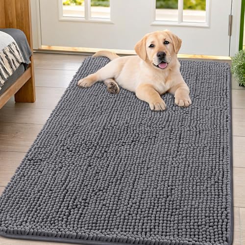 Dog Door Mat for Muddy Paws 47x32 (Dark Grey / 47"X32")