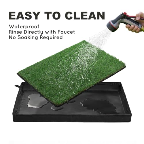 Dog Grass Pad with Dog Litter Box (Small for Dog＜ 19" Length)