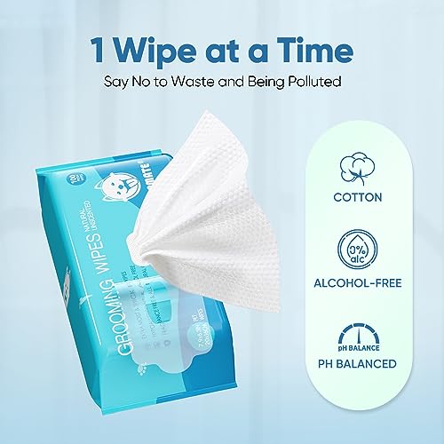 Natural Pet Grooming Wipes (2 Packs-200 counts)