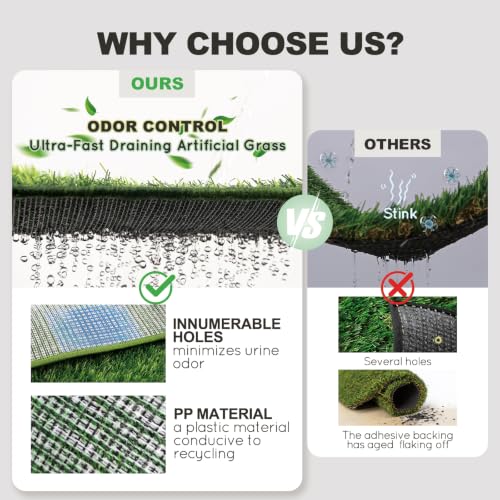 HQ4US Dog Grass Pad with Tray (XL - 45" x 34" for Dog＜ 38'' Length)