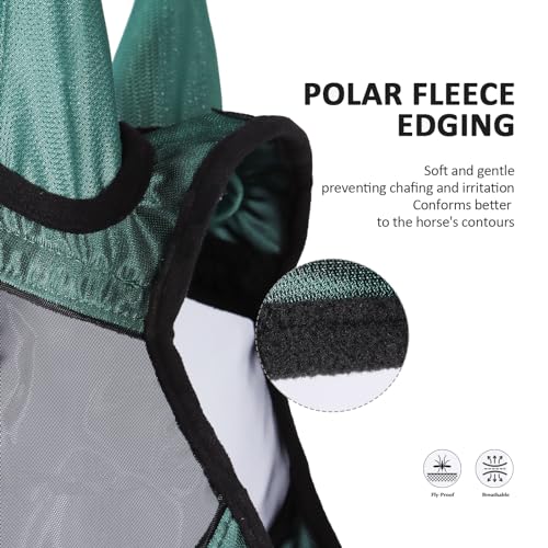 Horse Fly Mask with Ears (Hunter Green / Small (Yearling))