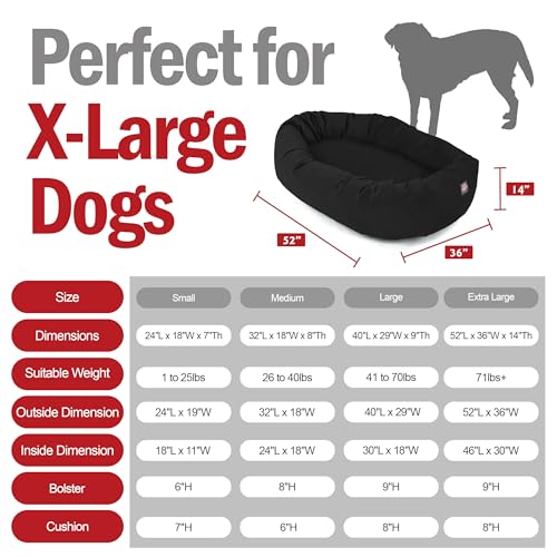 Suede Shredded Memory Foam Mix Calming Dog Bed Washable (Black)