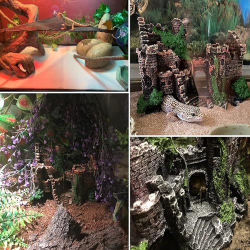 Bearded Dragon Tank Castle Decorations