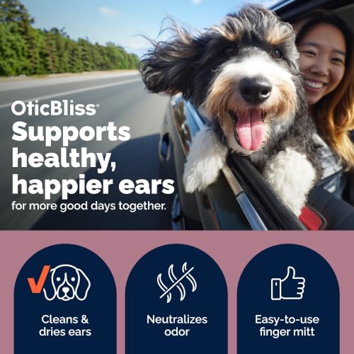 Oticbliss Cat & Dog Ear Wipes (Fingermitt Wipes)