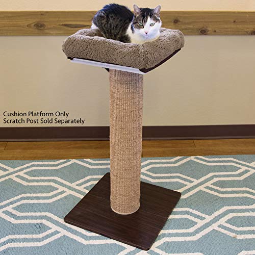 Sisal Post Scratcher Perch Platform Attachment Accessory (D) Scratching Post Platform Bed (Tan))