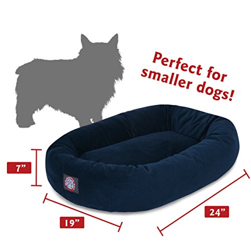 Suede Calming Dog Bed (Navy)