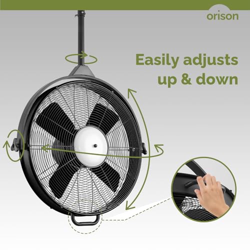 24.8'' Waterproof Outdoor Ceiling Fan (4 blades- Black)