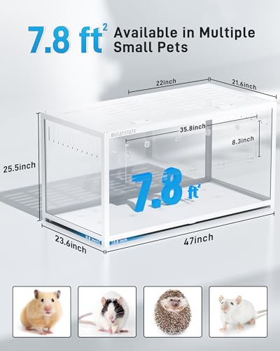 Hamster Cage 3.0 (47.0"L x 23.6"W x 25.5"H / White)