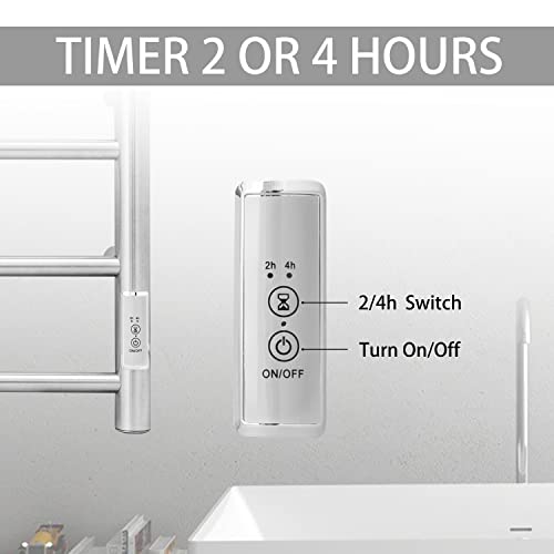 Towel Warmer Wall Mounted with Built (8 Bars / Brushed Nickel)