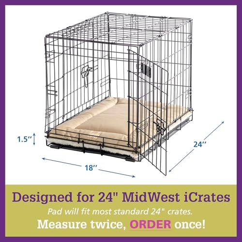Dog Crate Pad (24.0"l x 18.0"w x 1.5"th / C. Navy Blue)
