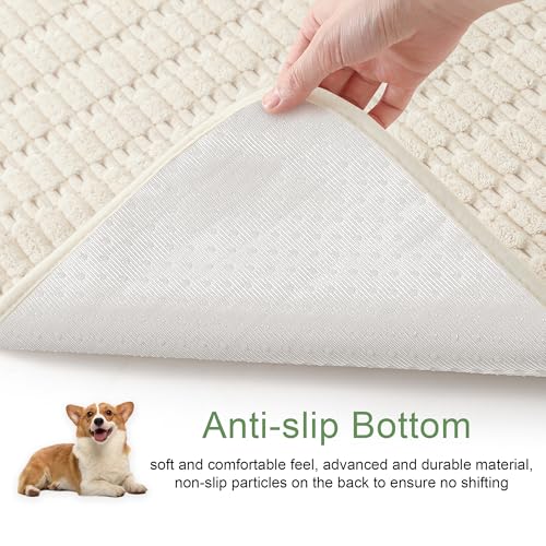 Washable Pee Pads for Dogs Puppy Pad (Cream White / 30"x34"(Pack of 2))