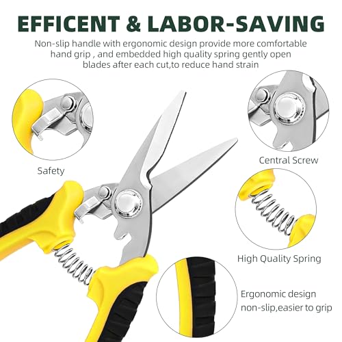 3 Pack Garden Pruning Shears Scissors Clippers (Multicolor)