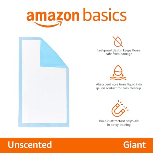Leak Proof Dog and Puppy Potty Training Pee Pads with Quick (Giant / 40 Count)