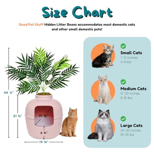 Original Hidden Litter Box Planter (Pink Coral)