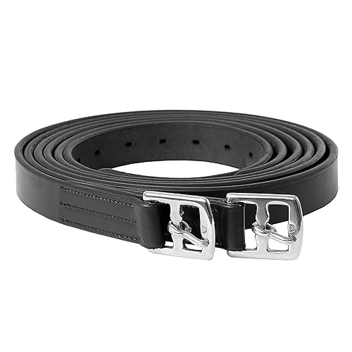 Exion Stirrup Leathers for English Saddles (Black / 135 cm / 54")