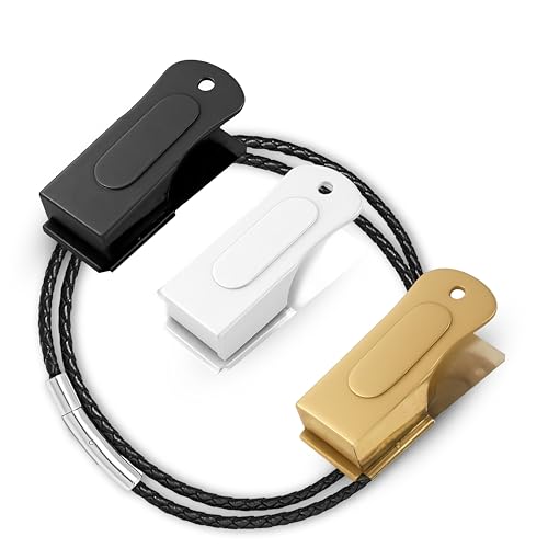 Metal Clickers for Dog Training (3 Pack / White, Gold, Black)