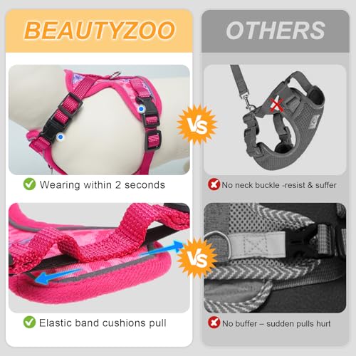 Cat Harness and Leash (Rose / Small (Chest: 13 - 16"))