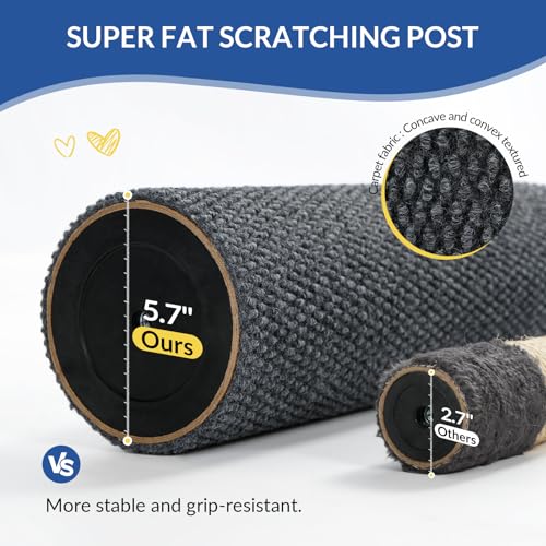 41" Cat Scratching Post (Gray / Replaceable Carpet)