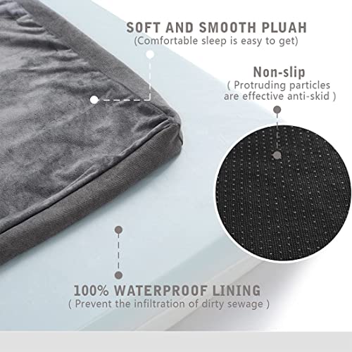 Orthopedic Memory Foam Dog Bed for Large Dogs (Short Plush / XX-Large-47"x 29" x 3.5")