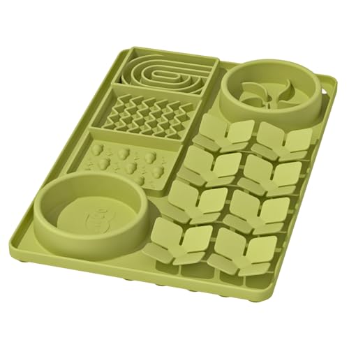Slow Feeder Bowl for Dogs and Cats (Green)