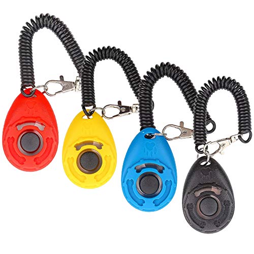 Dog Clicker 4 Pcs Multi (Black & Yellow & Red & Blue)