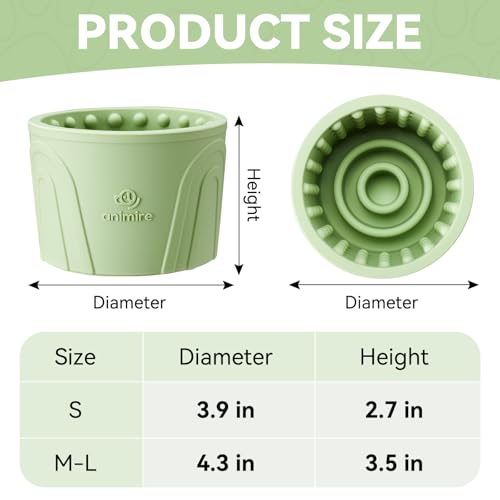 Dog Slow Feeder Lick Bowl (M-L / Green)