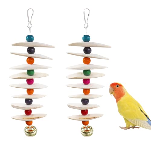 2 Pack Bird Toys with Cuttlebone (Large)