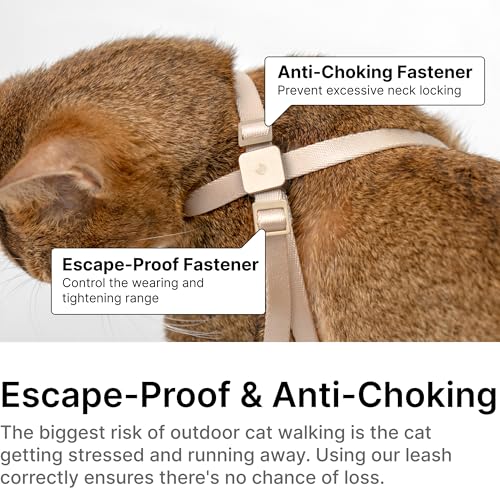 Cat Harness Escape (Linen / L (21.7"))