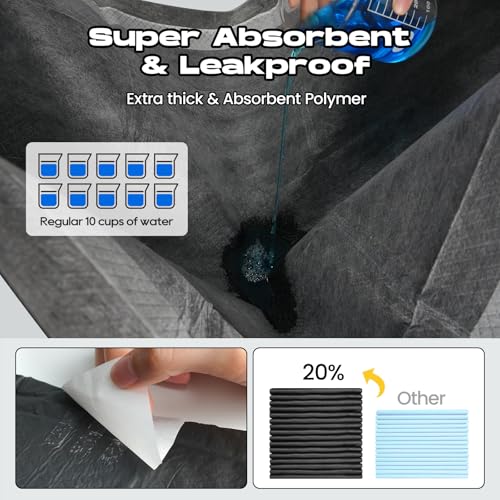Dog Pee Pads for Dogs XXL 30"x36" 50 Count with Adhesive Tabs (50 Count (30"x36"))