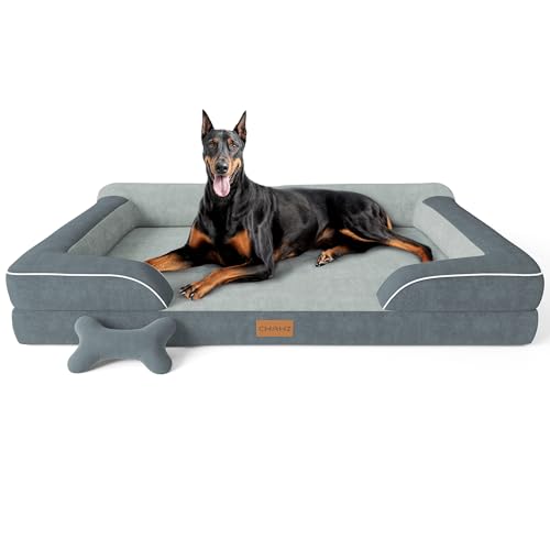 XXL Dog Bed for Extra Large Dogs (Dark Grey / X-Large(53"L x 42"W x 9.5"Th))