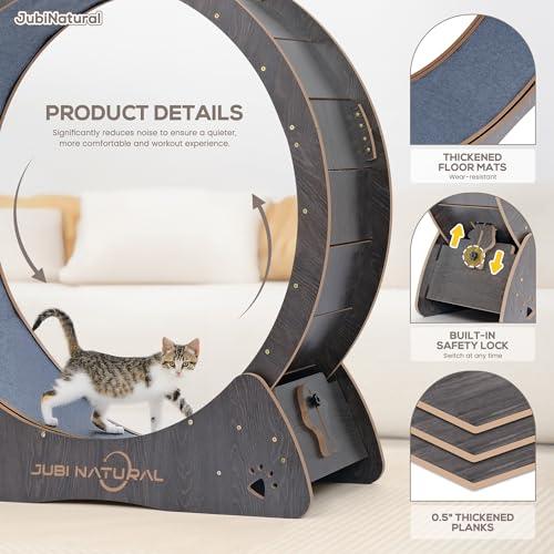 33.9" Cat Wheel for Indoor Cats (BLACK / 33.9")