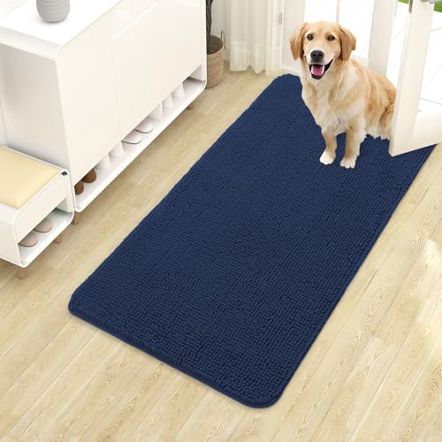 Dog Door Mat for Muddy Paws 40x24 (Dark Blue / 40" X 24")