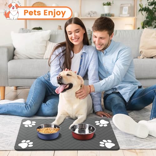 Pet Feeding Mat (Blue / 20"L x 12"W)