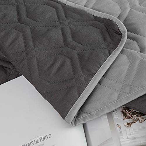 Waterproof Dog Bed Cover Pet Blanket for Furniture Bed Couch Sofa Reversible (40x80 Inch (Pack of 1) / Grey+dark Grey)