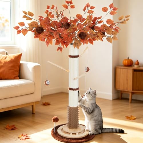 Cat Scratching Post (White Sisal(46" Tall))