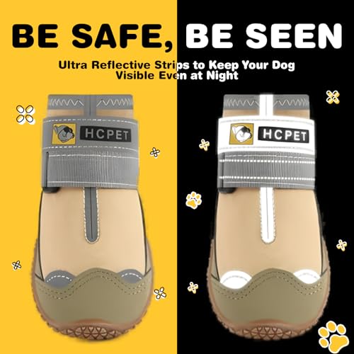 Dog Shoes for Dogs (Khaki / Width 2.55 in)